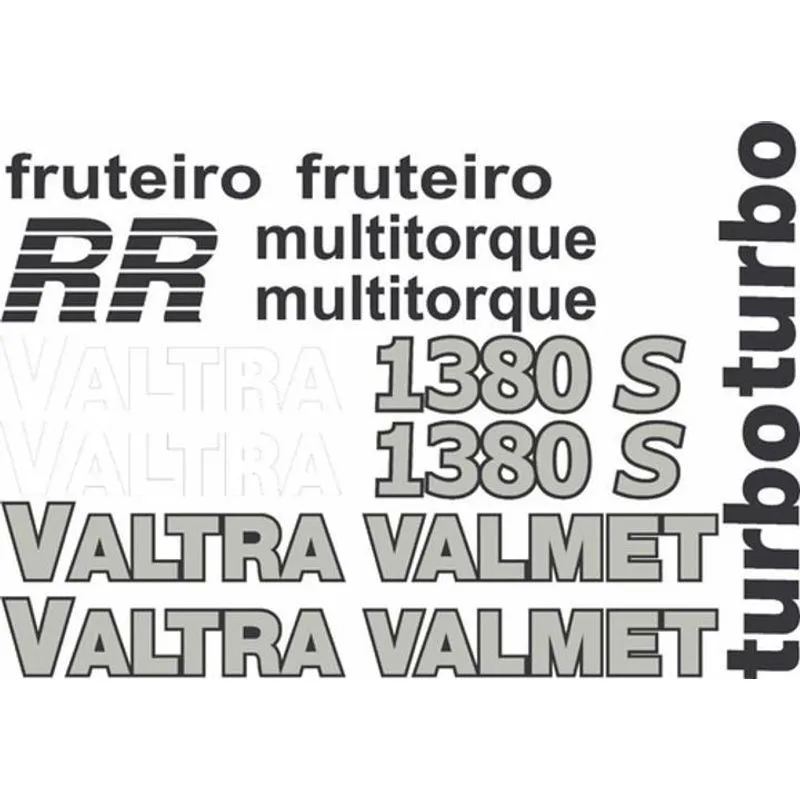 Kit Adesivos Valtra Valmet 1380 S Fruteiro Rr Multitorque