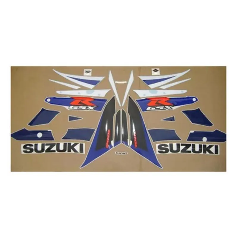 Kit Completo Adesivos Gsxr Azul E Branca 10004ab
