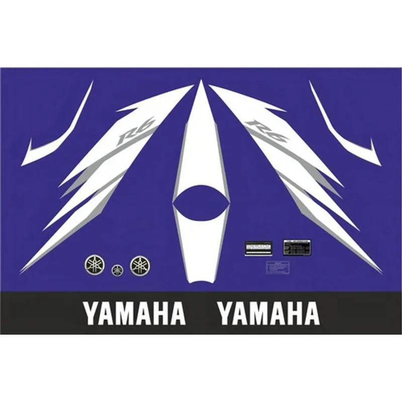 Kit De Adesivos Compatível Com Yamaha R6 2006 Azul Europeia