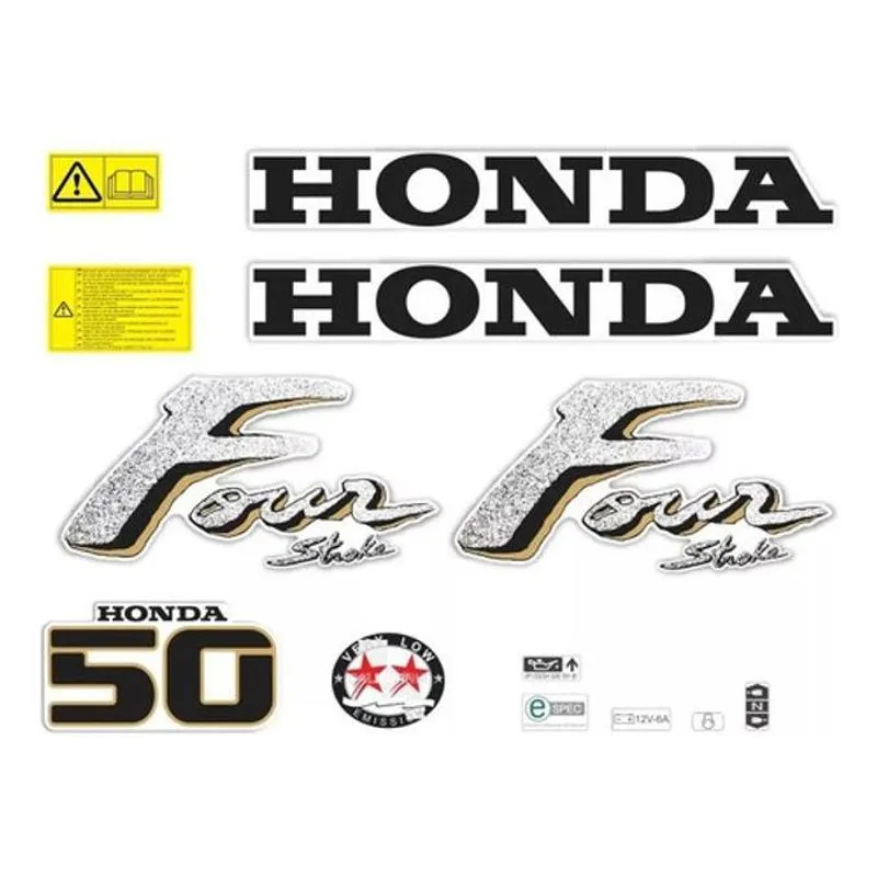 Kit Faixa Adesivo Motor Honda 50 Hp 4 Tempos