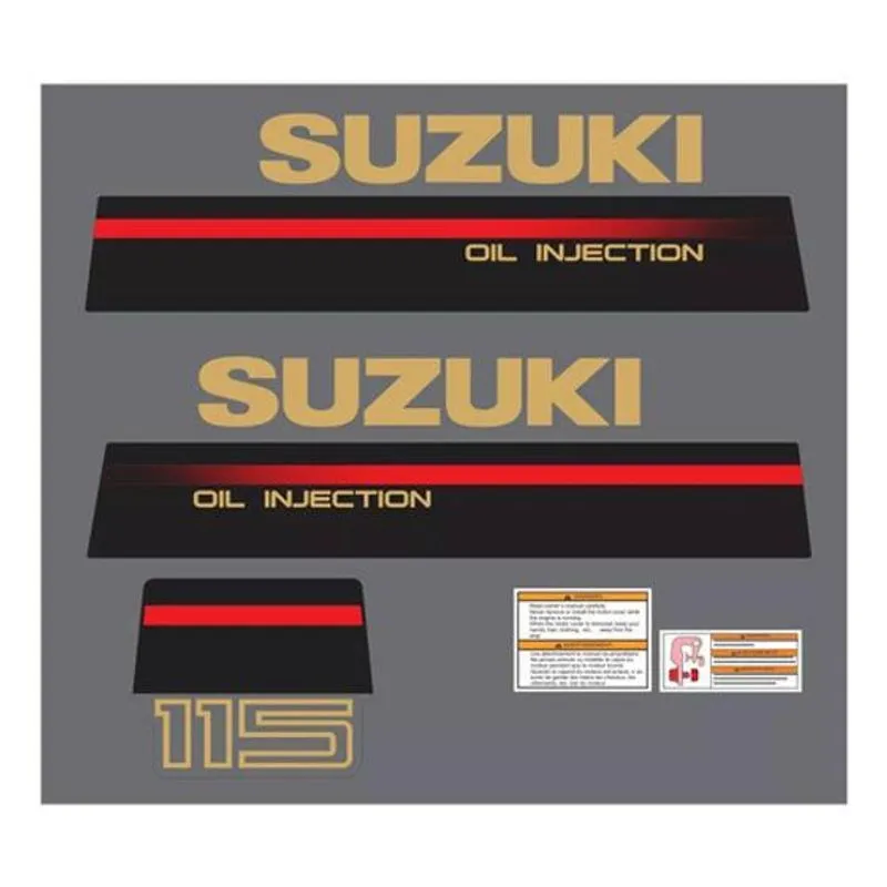 Kit Faixa Adesivo Motor Suzuki 115 Hp Ano 1995 A 1997
