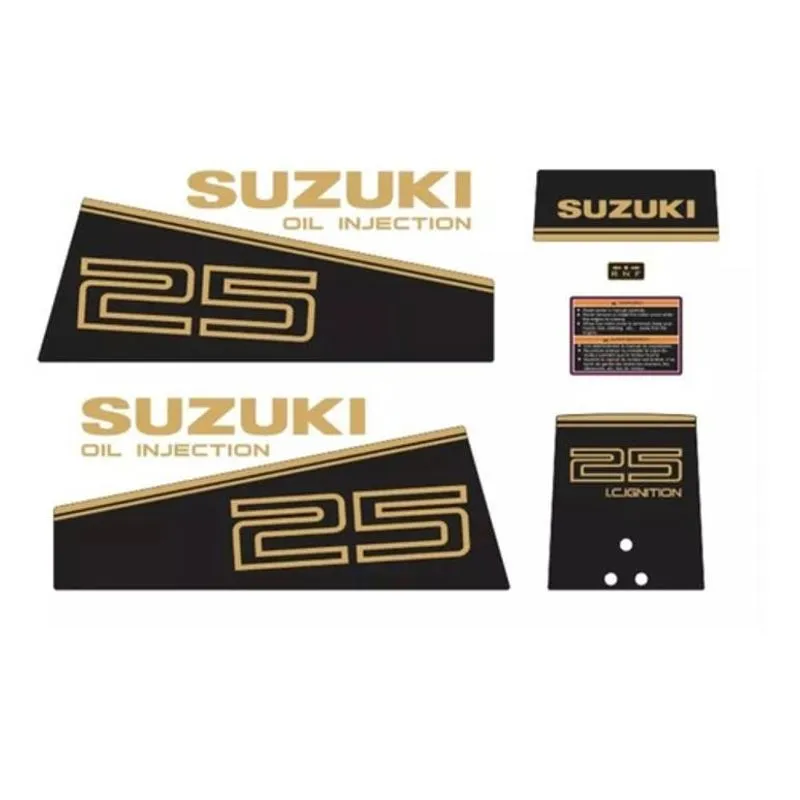 Kit Faixa Adesivo Motor Suzuki 25 Hp - 1989 A 1992