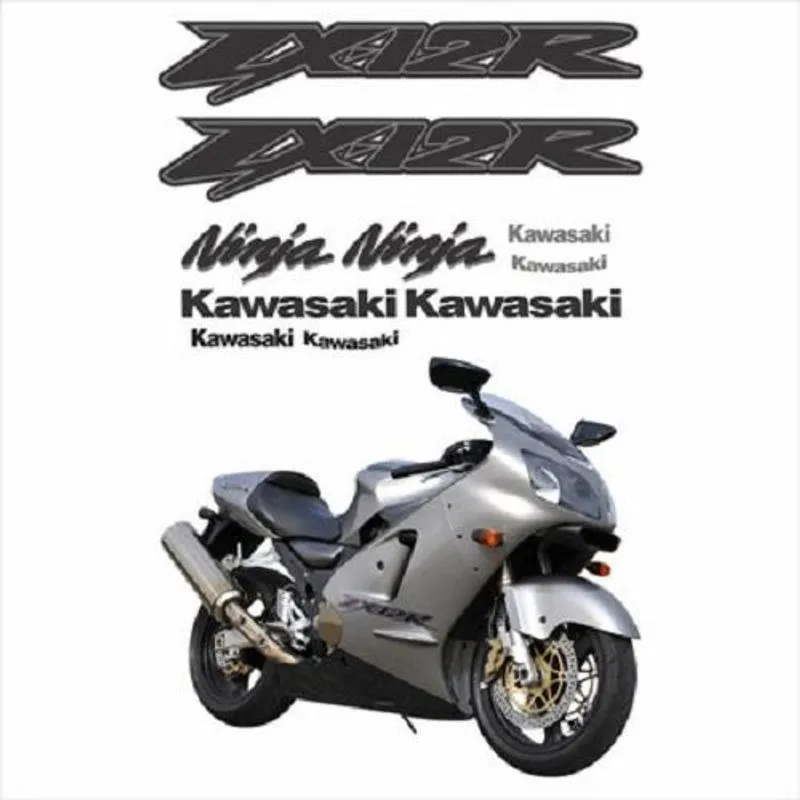 Kit Jogo Faixa Emblema Adesivo Kawasaki Zx 12r Zx12r