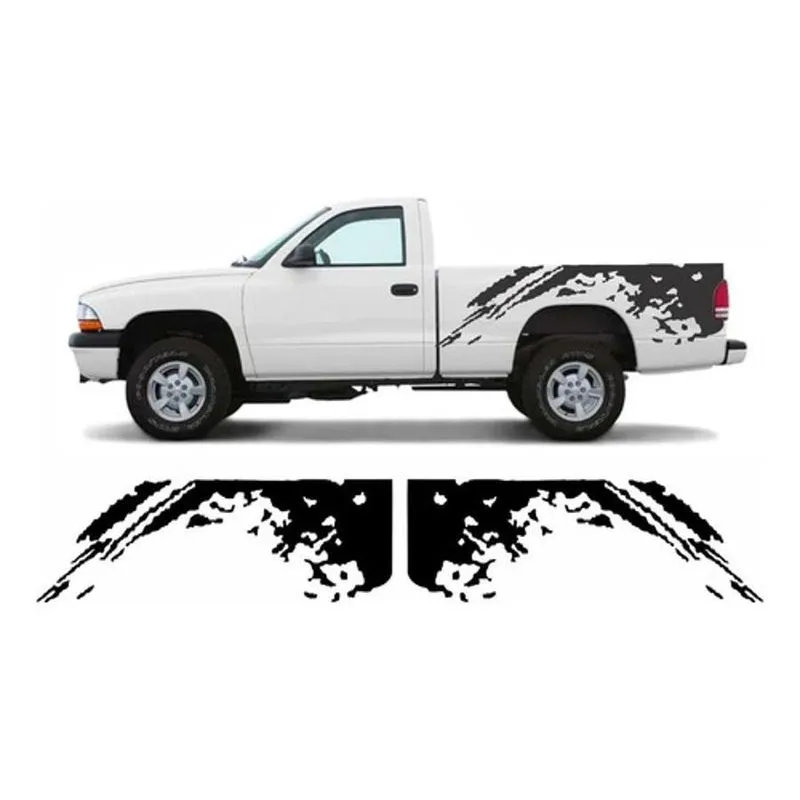 Par Adesivos Lateral Caçamba Compatível Dodge Dakota Cmba208