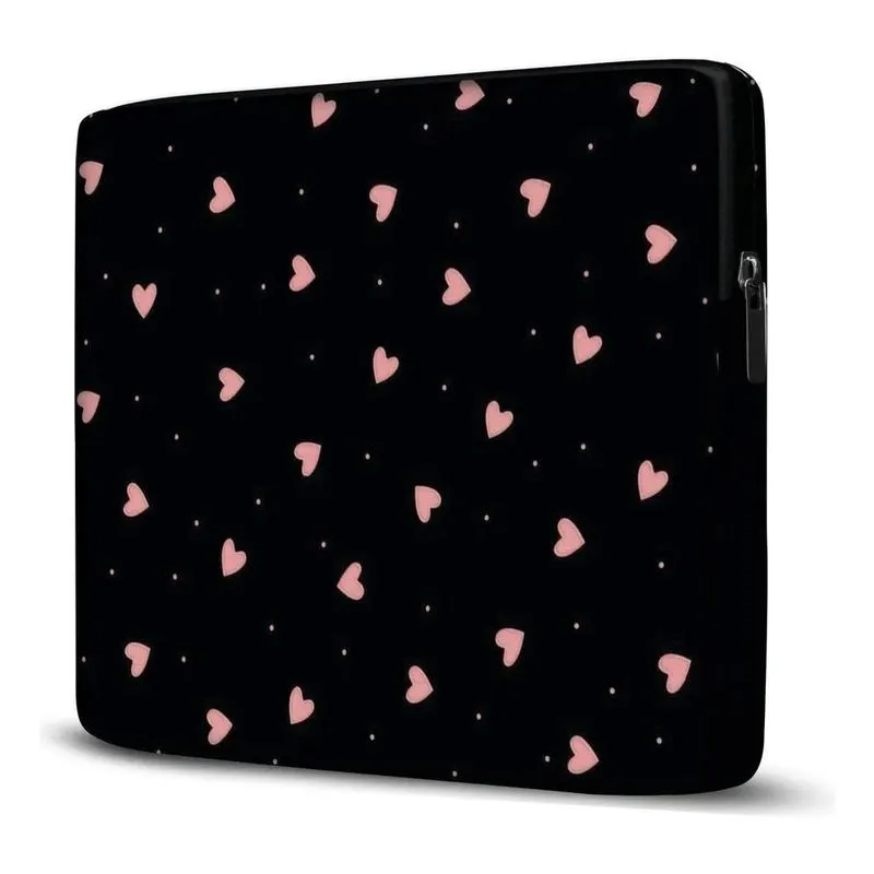 10x Capa Case Pasta Maleta Notebook 15/15.6 Coração Pattern