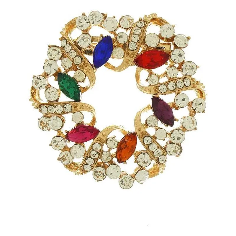 5x Broche Feminino Strass Delicado Roupa Lenço Alfinete