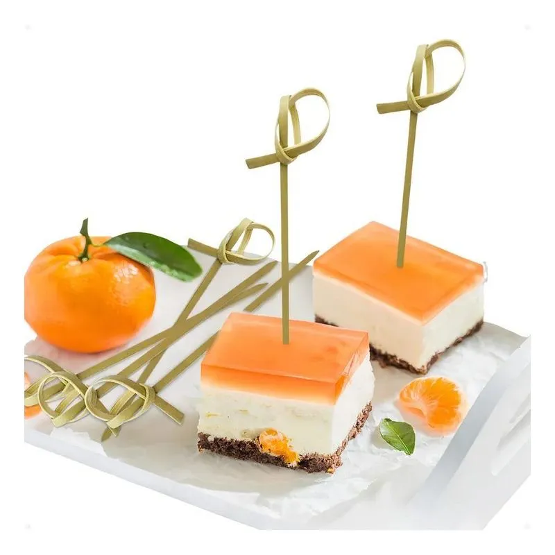 2x Espeto Bambu Aperitivo Decorativo Festas Nó 9cm Com 300 U