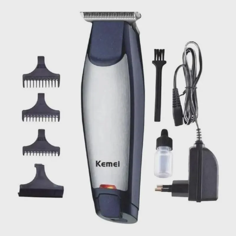 Máquina De Cortar Cabelo E Acabamento Sem Fio Kemei Km 5021
