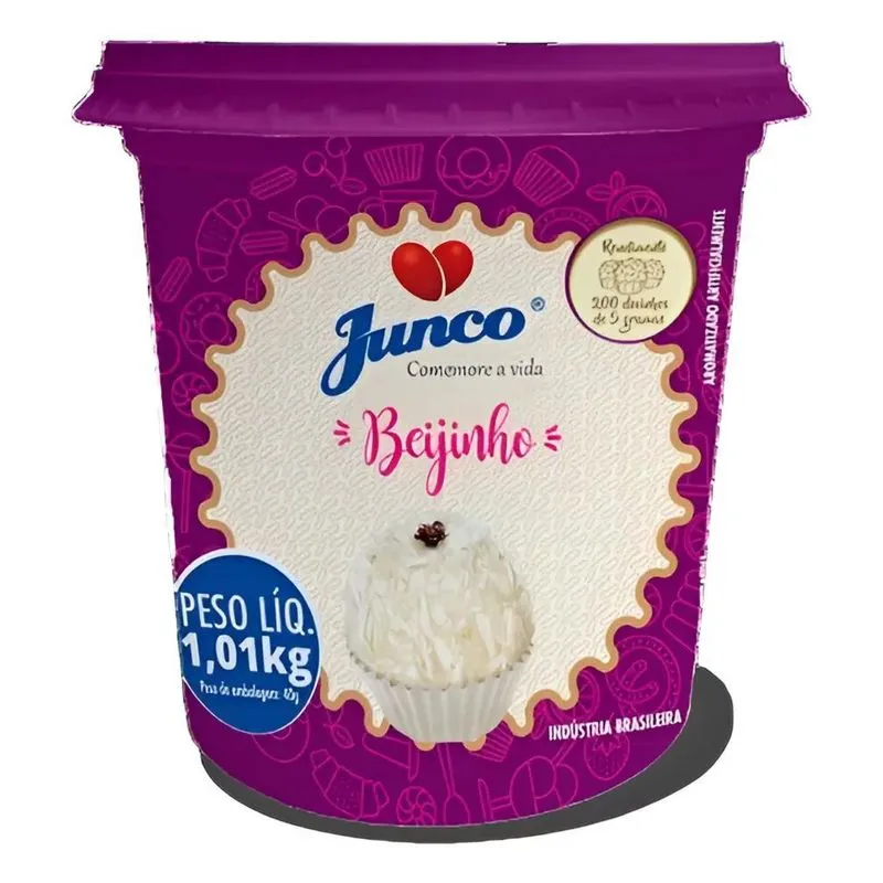 5x Beijinho Pronto Para Enrolar 1kg Junco