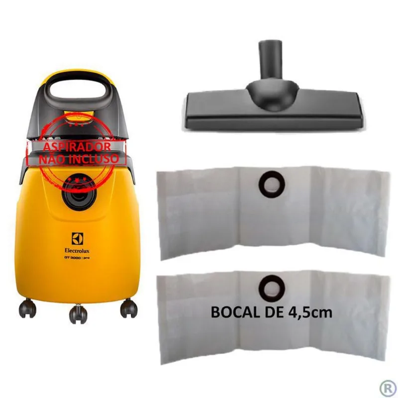Kit 9 Saco E 1 Bocal Para Aspirador Electrolux Gt3000 Novo