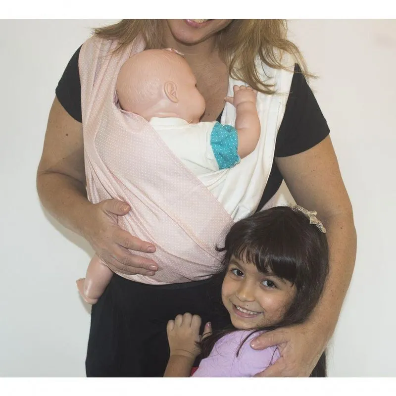 Canguru Piêpaô Fast Poá Rosa + Marfim Tamanho M