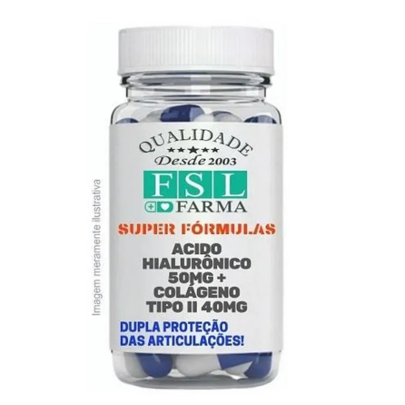 Ácido Hialurônico 50mg + Colágeno Tipo 2 40mg