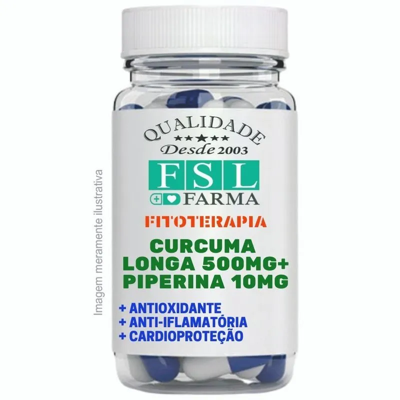 Cúrcuma Longa (95% Curcumina) 500mg + Piperina 10mg