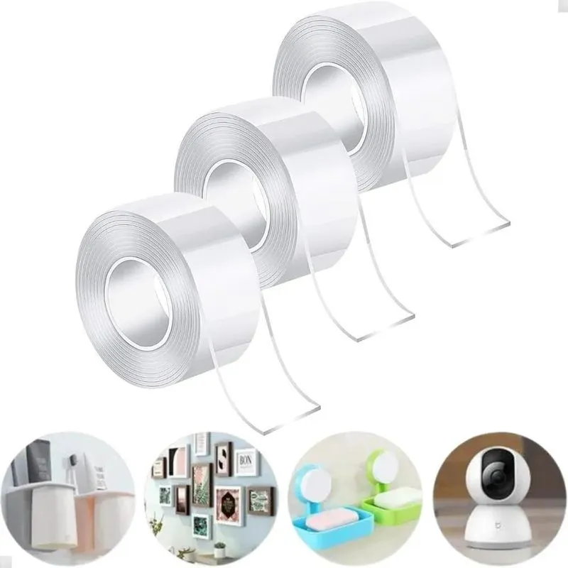 Kit 3 Fita Dupla Face Adesiva Nano Super Extra Forte Lavavel