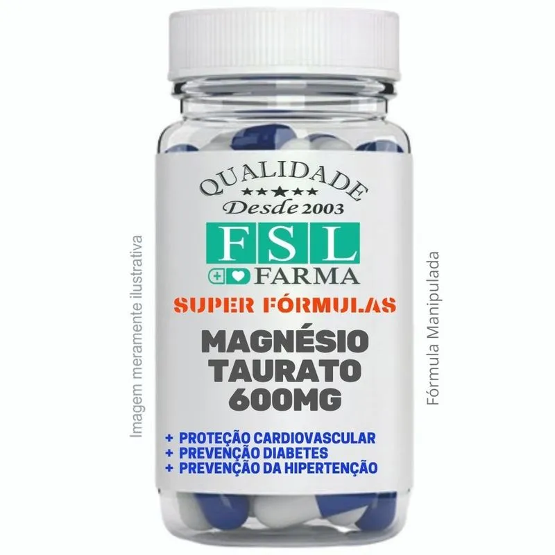 Magnésio Taurato (Taurina + Magnésio) 500mg