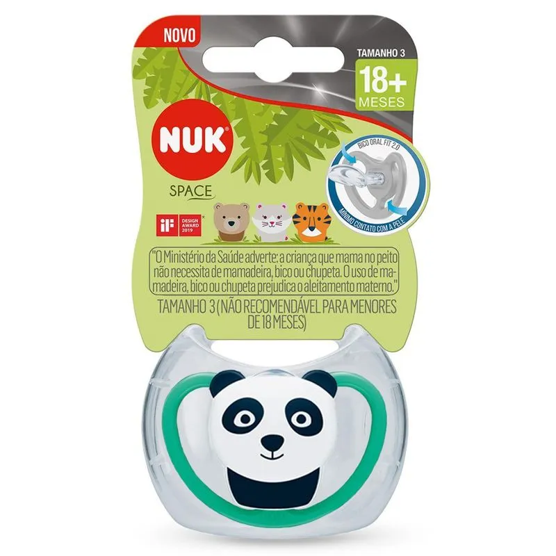 Chupeta Silicone Menino Nuk Space Azul Tamanho 3 18+ Meses