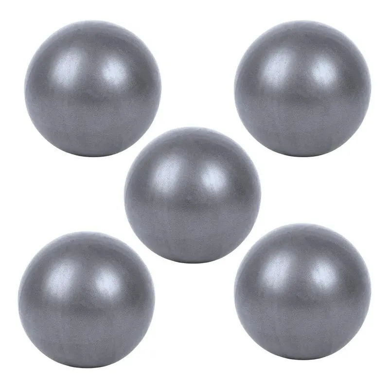 Kit 5 Mini Bola Overball 25cm Yoga Pilates Fisio Funci Cinza