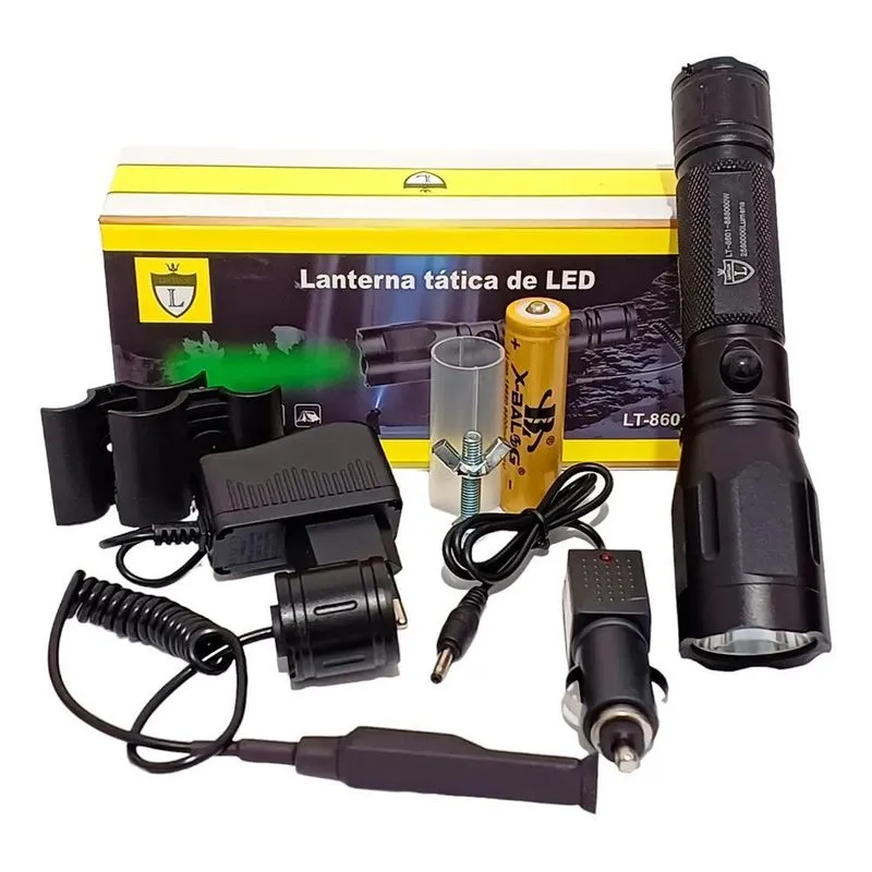 2x Lanterna Led Luz Verde Caça Pesca Tática Acionador Remoto
