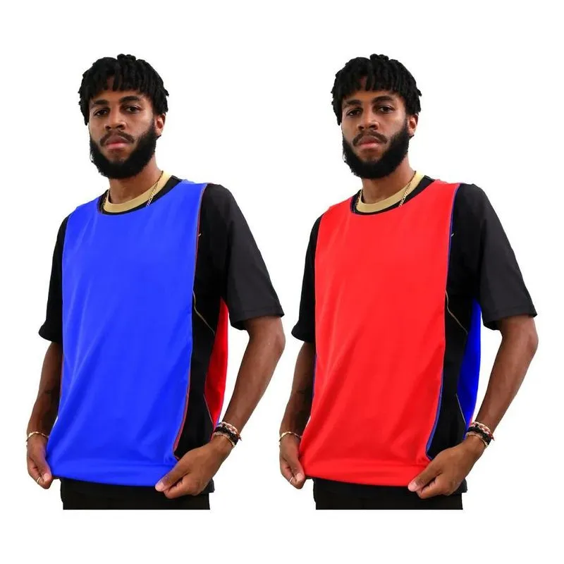2x Coletes Kit Futebol Colete Jogo Com Face Dupla Treino 10