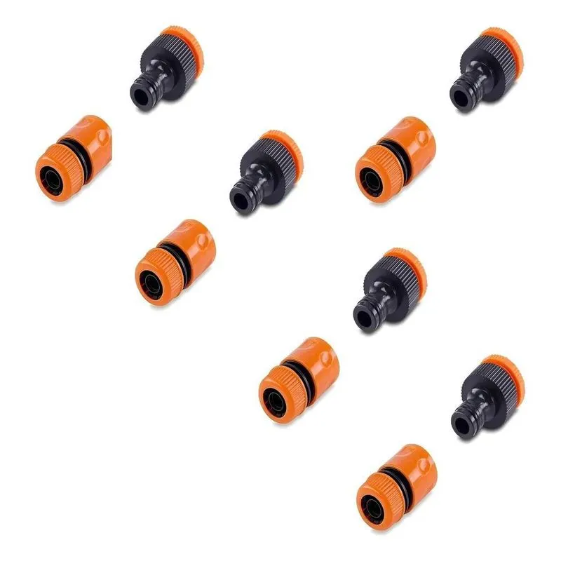 10x Kit 5 Adaptador Fêmea Torneira + 5 Engate Rápido Jardim