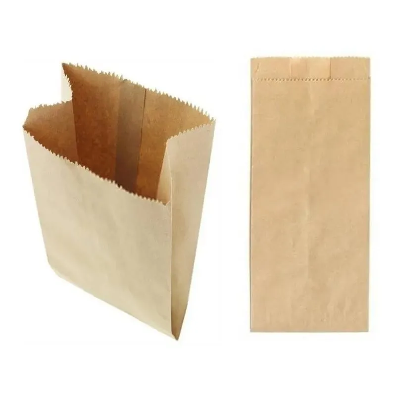 3x 50 Unidades - Saquinho Marrom Papel Kraft Para Pastel 0.5