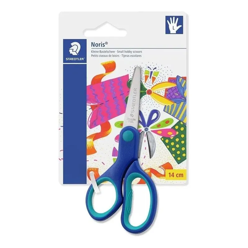10x Tesoura Para Canhoto Escolar 14cm Staedtler Em Aço Infa