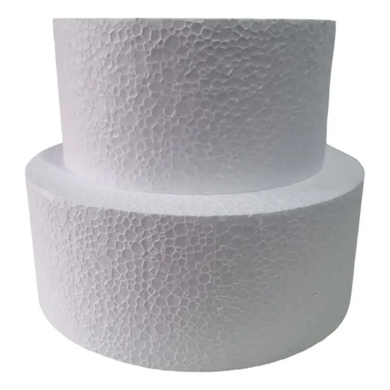 5x Bolo Fake Isopor Maciço (kit) 20x10 E 25x10
