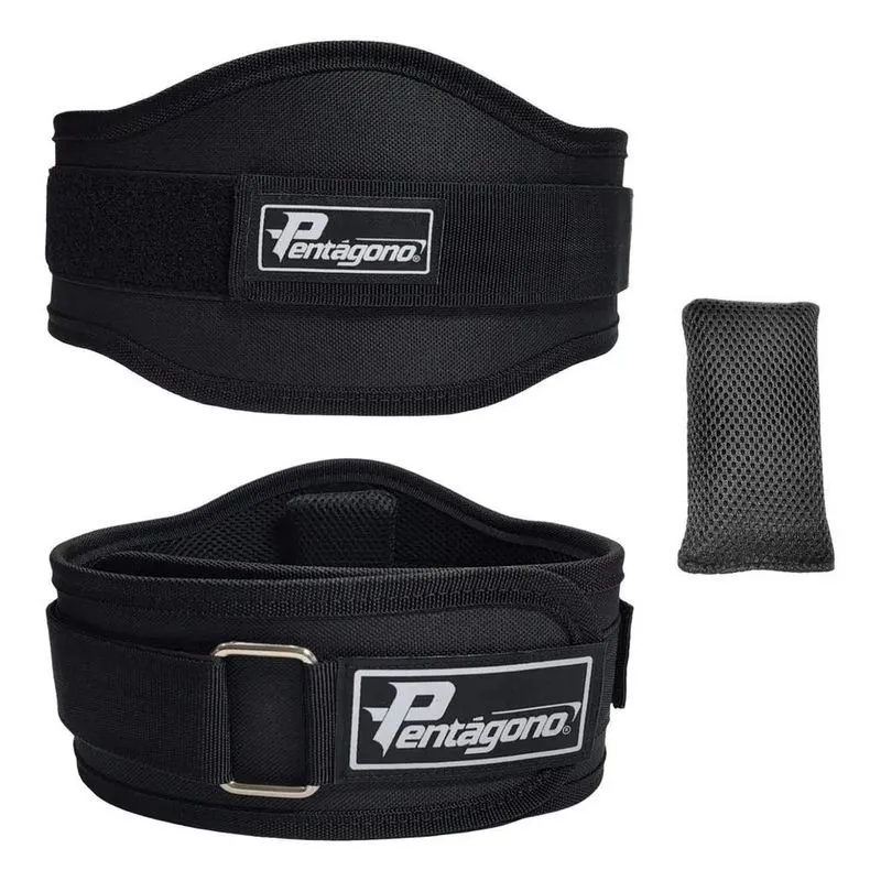 5x Cinturão Crossfit Musculação Sport Preto Com Apoio Da Lom