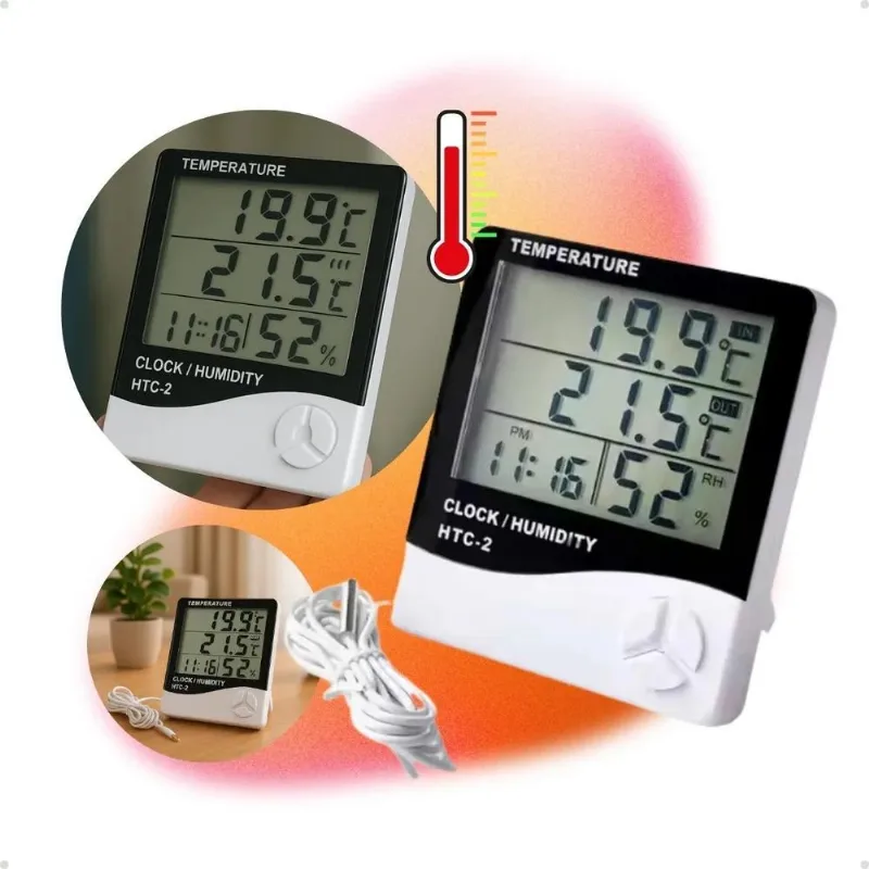 10x Termômetro Digital Geladeira Freezer/ Frio Quente Umida