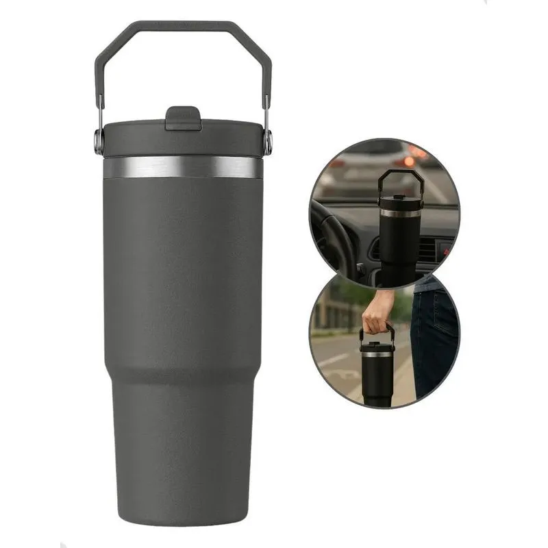 Garrafinha 900ml De Agua Escolar Academia Com Ca Cinza