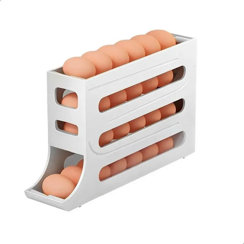2x Porta Ovos Organizador Bandeja Geladeira Dispenser 4 Anda