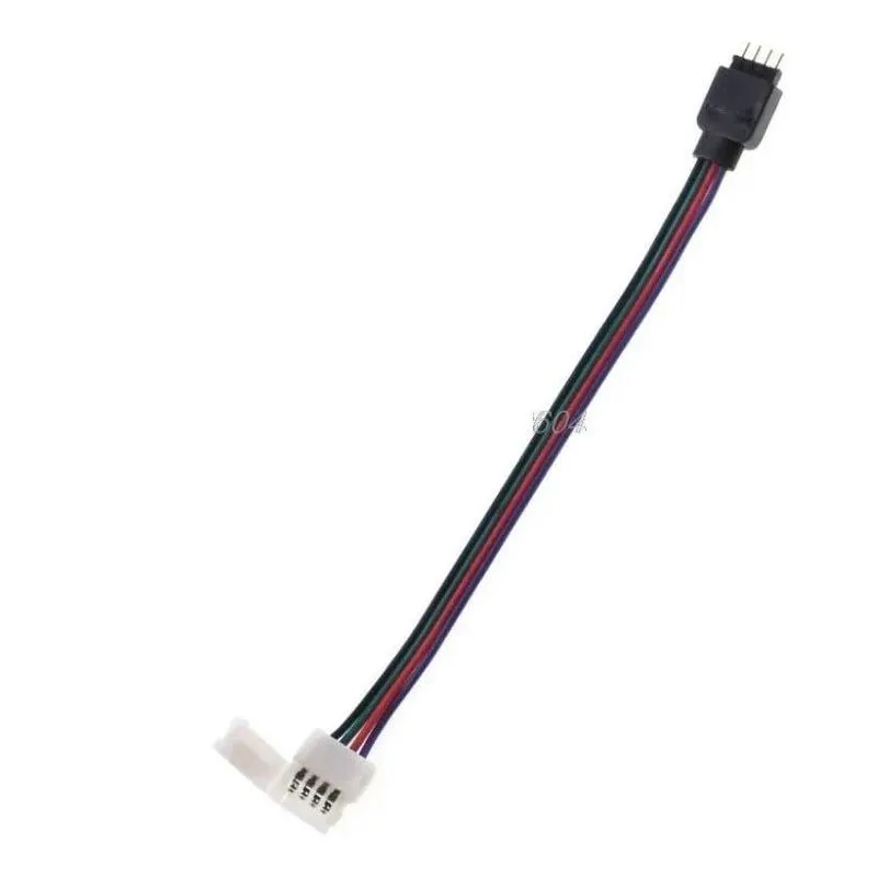 3x Emenda Conector Fita Led Rabicho Macho Rgb 4 Vi