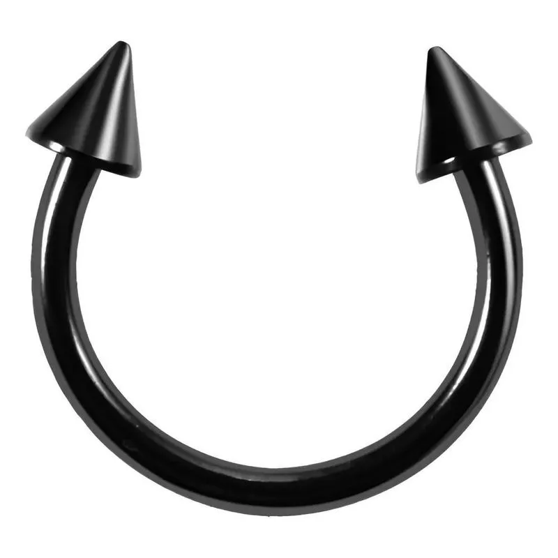 Piercing Septo Ferradura Titânio Spike Prateado 6 Mm