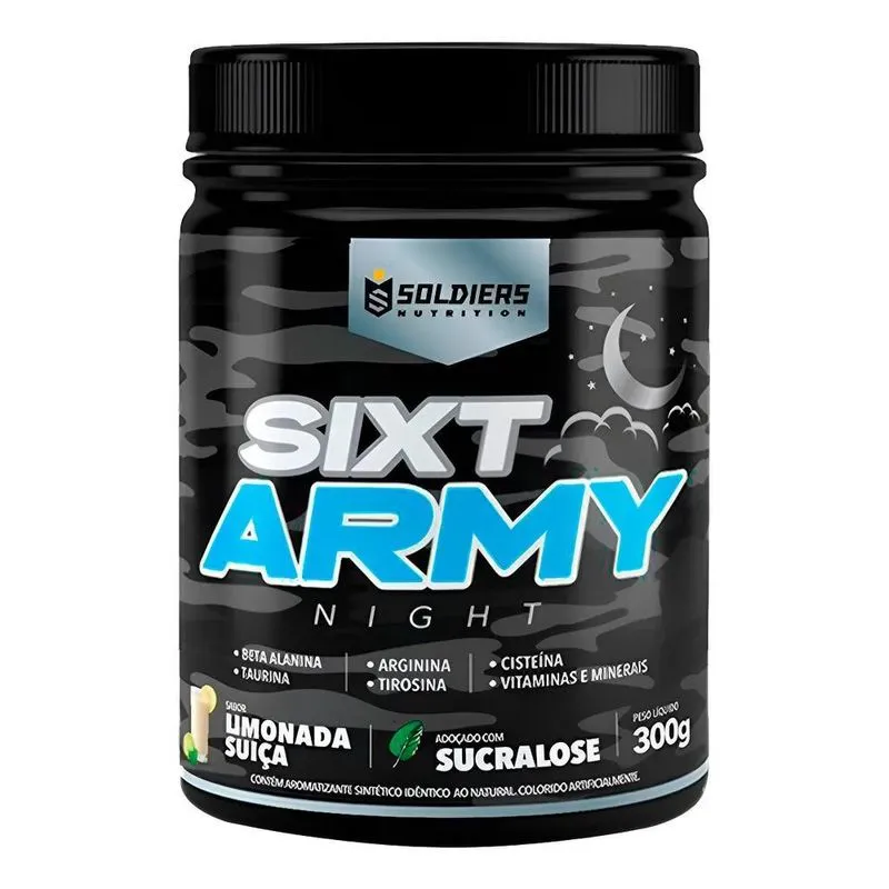 Pré-treino Sixt Army Night 300g Workout Termogênico Sabor Li