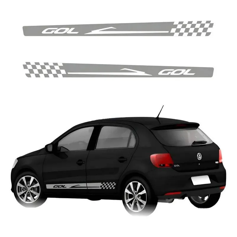 Kit Adesivo Gol G3 G4 G5 G6 2 4 Portas F Gol N 2 Prata
