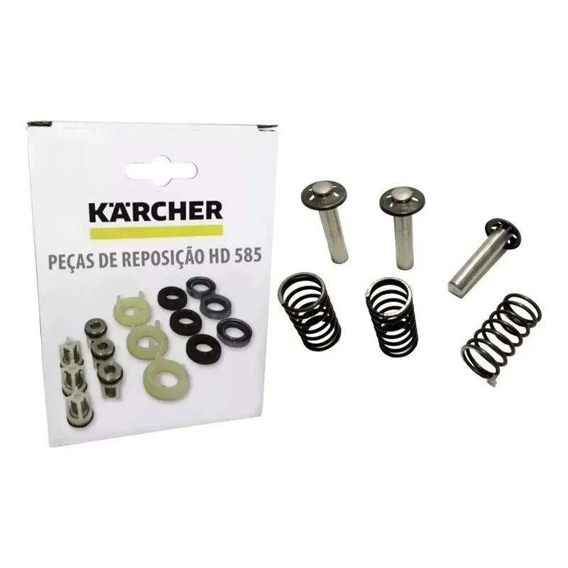 5x Kit Reparo Hd585 Válvulas Gaxetas Pistão Mola Karcher - F