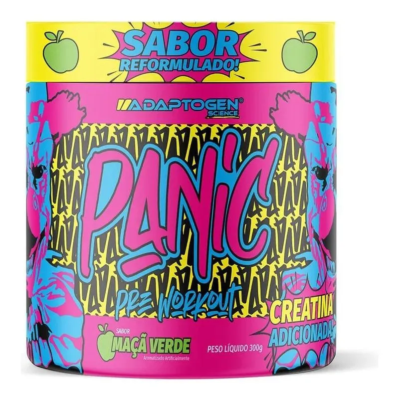 5x Suplemento Em Pó Adaptogen Science Panic Pré Treino Com C