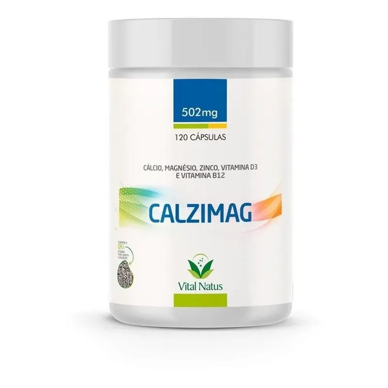 Calzimag Cálcio+magnésio+zinco+vitamina D3 B12 502mg 120cps