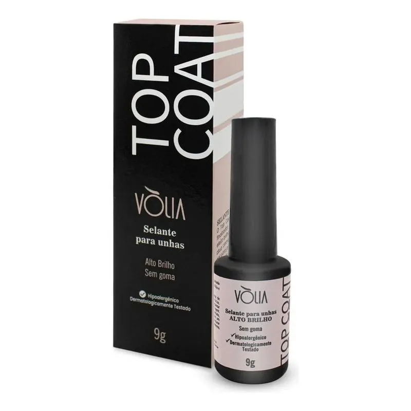 10x Top Coat Alto Brilho Selante Volia 9g