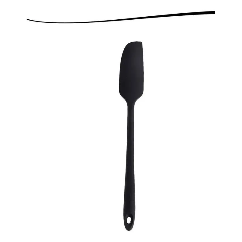 Meia Espátula Culinária Raspadora Pão Duro Silicone Preto