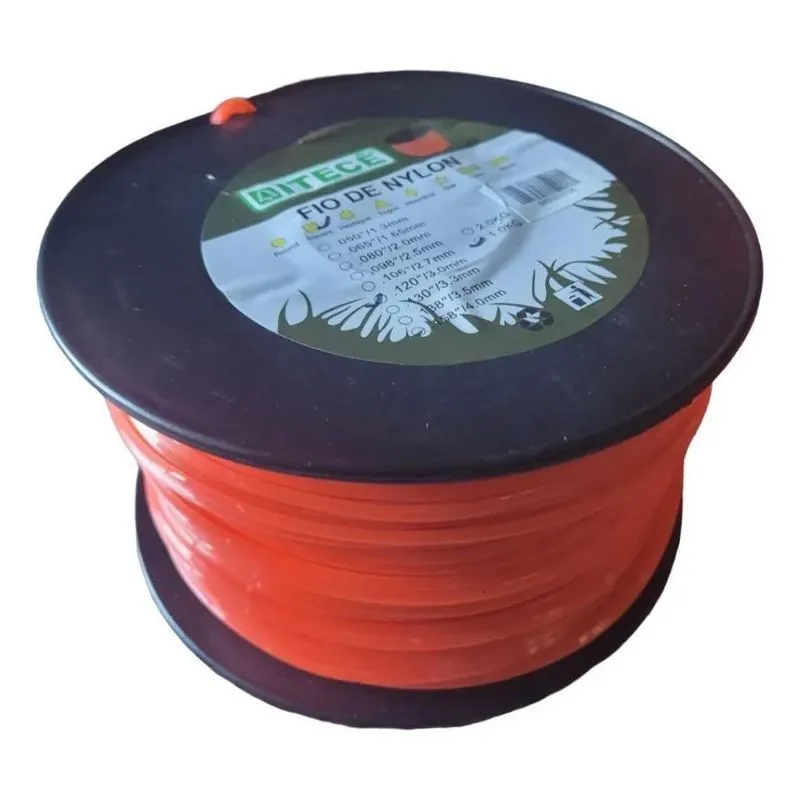 3x Fio Nylon Para Roçadeira Quadrado Super Premium Itecê