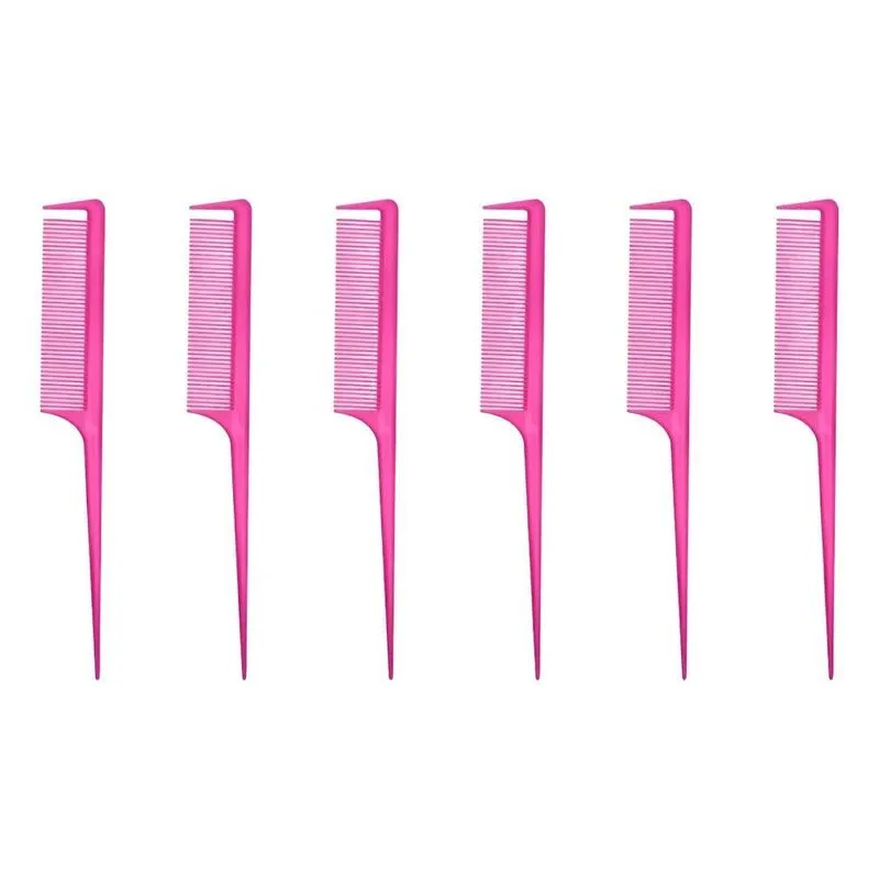 Pente Profissional Com Separador De Mecha Kit 6 Unid