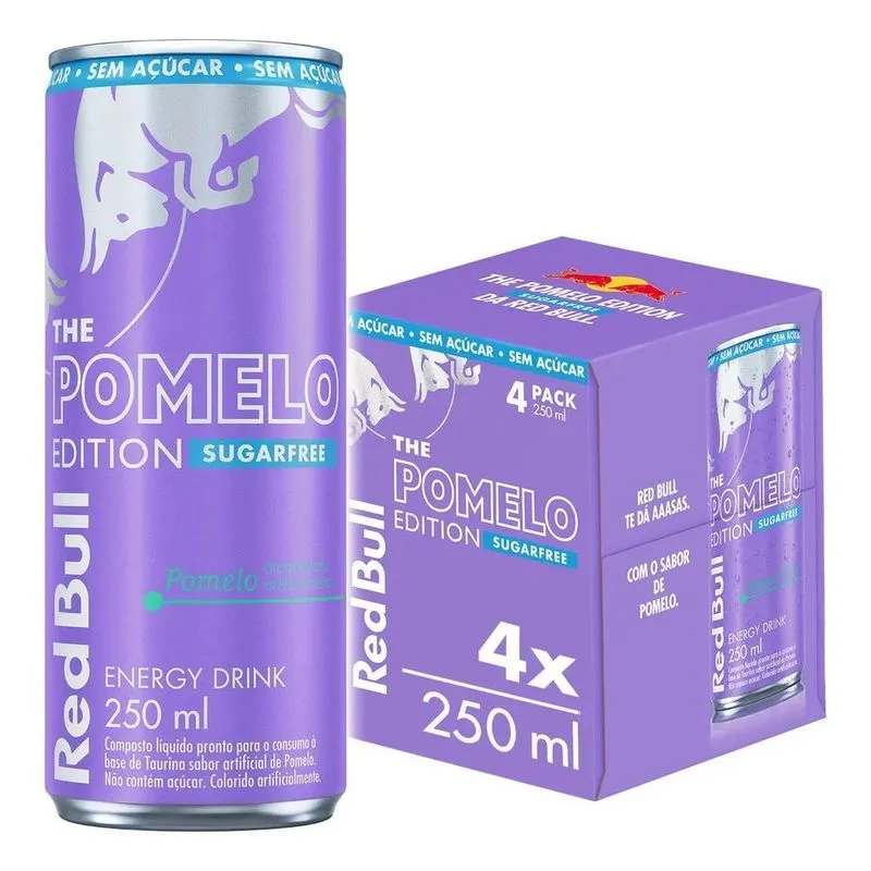 5x Pack De 4 Latas Red Bull Energético, Sabor Pomelo, Sem