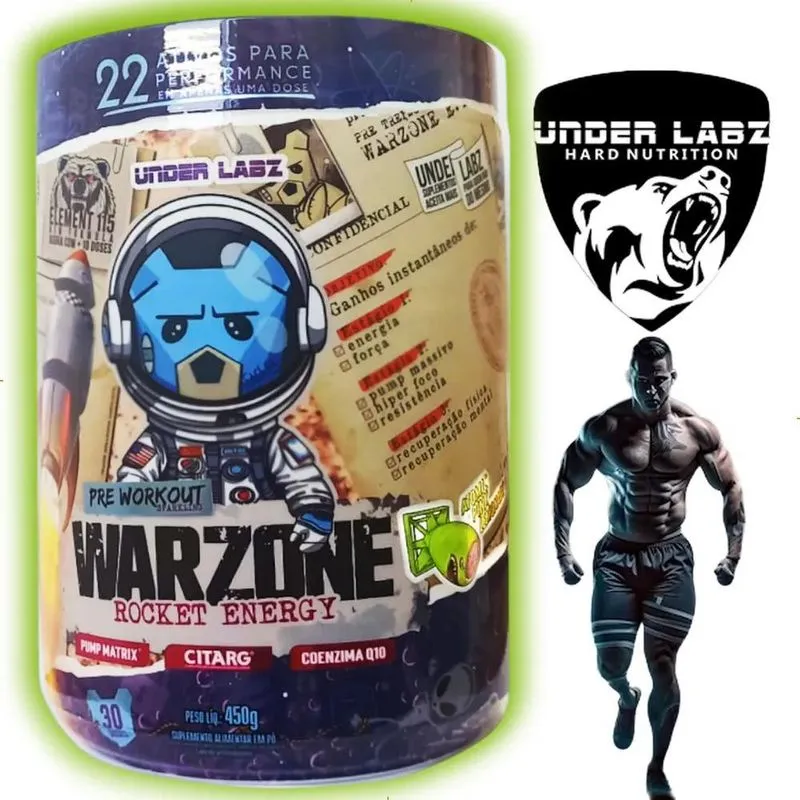 10x Warzone Rocket Energy 450g - Under Labz Sabor Atomic Pi