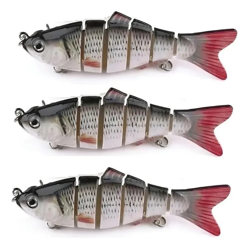03 Isca Artificial Lambari Articulada 6 Segmentos 10cm 18gr