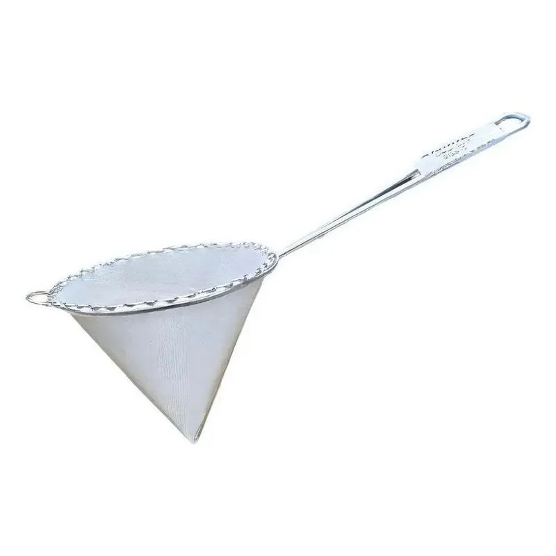 Peneira Cônica Com Tela 14cm - Coador Chinois Alumínio