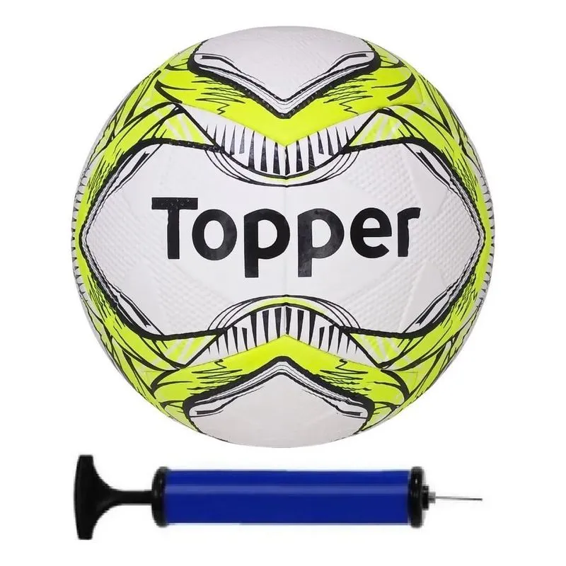 Bola Futebol Society Topper + C/bomba Amarelo