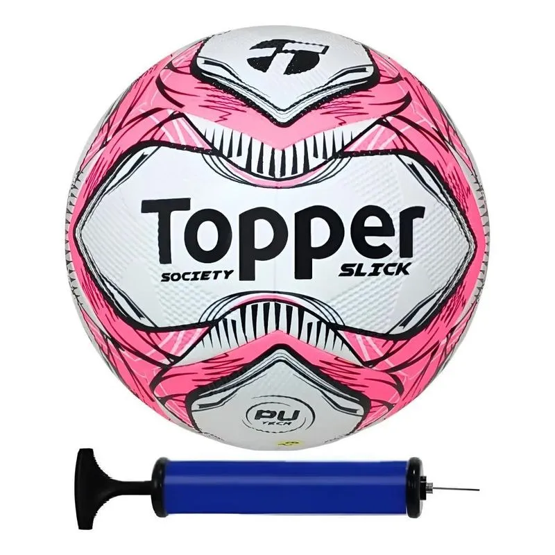 Bola Futebol Society Topper + C Rosa-chiclete