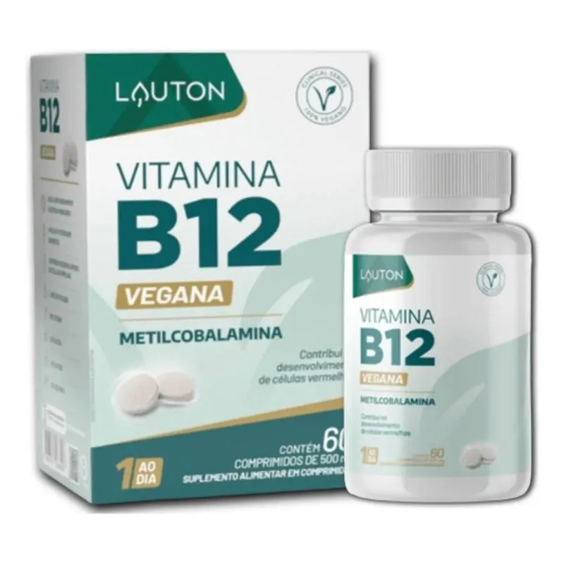 Vitamina B12 Pote Com 60 Comprimidos Lauton Nutrition Sabor