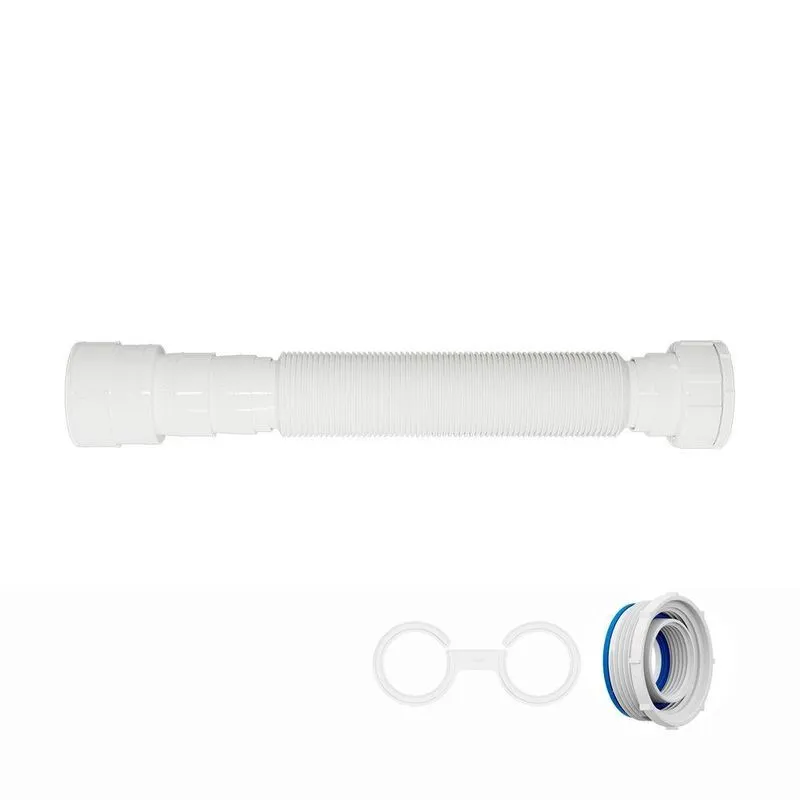 Kit 10 Sifão Flexível Tubo Extensivo 70cm Universal Para Pia Com Excelente Vedação Branco Blukit
